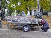 транспортировочный (стояночный) тент для надувний човни